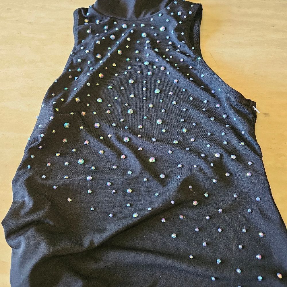 Weissman NWOT child intermediate black lyrical contemporary tap costume